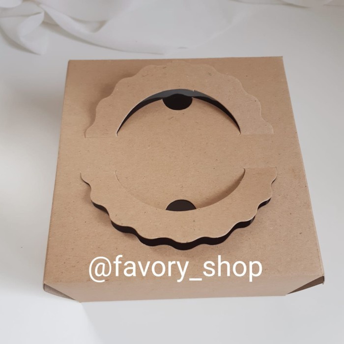 (Good) Mini Cake Box 14,5 x 14,5 Brown / Box Tart / Packaging 1 Toples 500gr