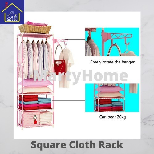 JTTOP RAK BAJU SUSUN BONGKAR PASANG / LEMARI PAKAIAN PORTABLE / SQUARE CLOTH