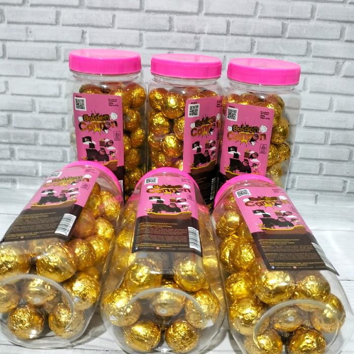 

TOBELO GOLDEN CANNON 1 DUS ISI 6 JAR COKELAT BOLA ISI STRAWBERRY