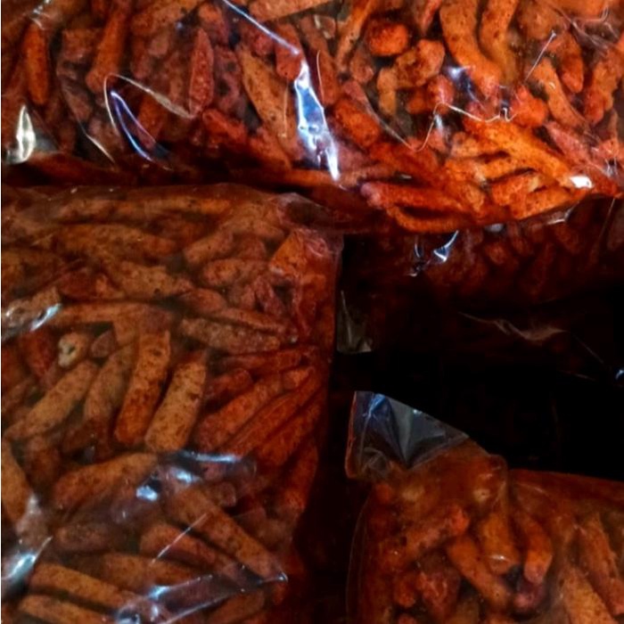 

Keripik Basreng Stik Pedas Daun Jeruk /l kemasan 1kg