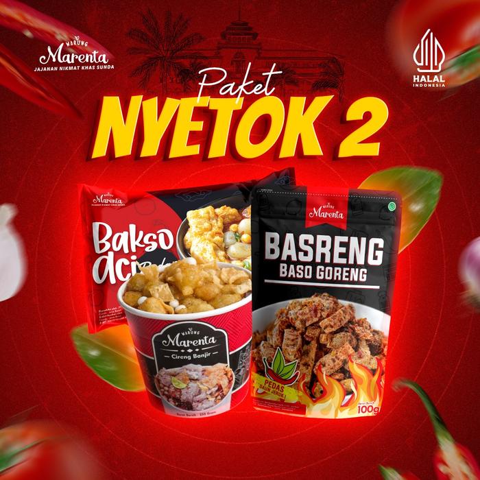 

MARENTA [ PAKET NYETOK 2 ] Baso Aci Pedas - Basreng - Cireng Banjir original