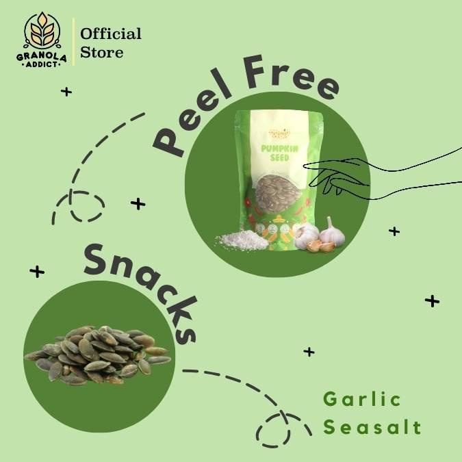 

Granola Addict - Nutreasy Roasted Pumpkin Seed (Garlic Sea Salt) / Biji Labu Rasa Asin Bawang 150G