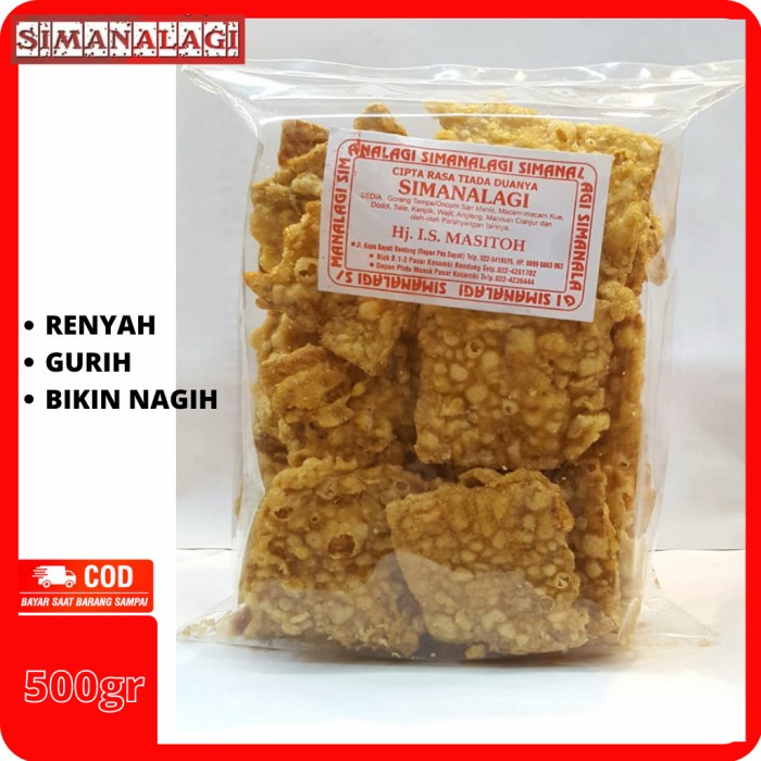

KRIPIK KERIPIK TEMPE BANDUNG RENYAH
