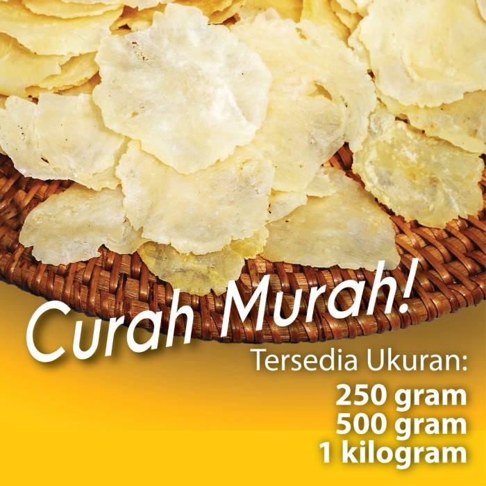 

Emping Aceh 1 kg Curah - Kerupuk Super Tipis Mentah Siap Goreng