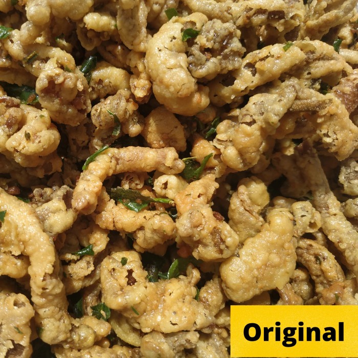 

KERIPIK USUS AYAM CRISPY 500G / KRIPIK USUS / KRIPSUS PEDAS DAUN JERUK
