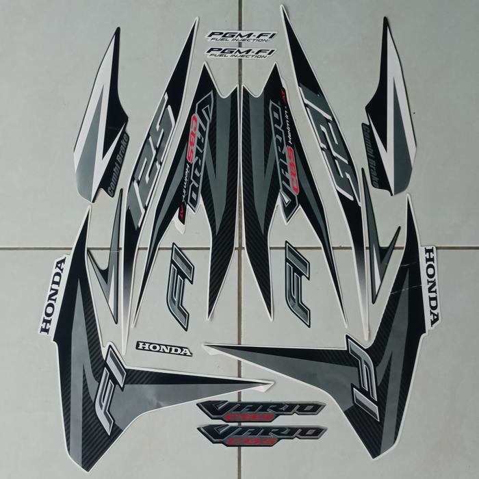 Stiker Striping Honda Vario 125 Cbs Old 2012 Putih Lis Body Standar Original