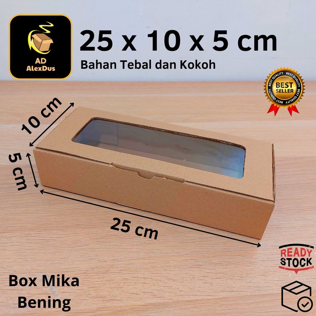 

Kardus Mika 25 x 10 x 5 cm Model Diecut | Kotak Box Dus Hampers Kue Snack Parcel