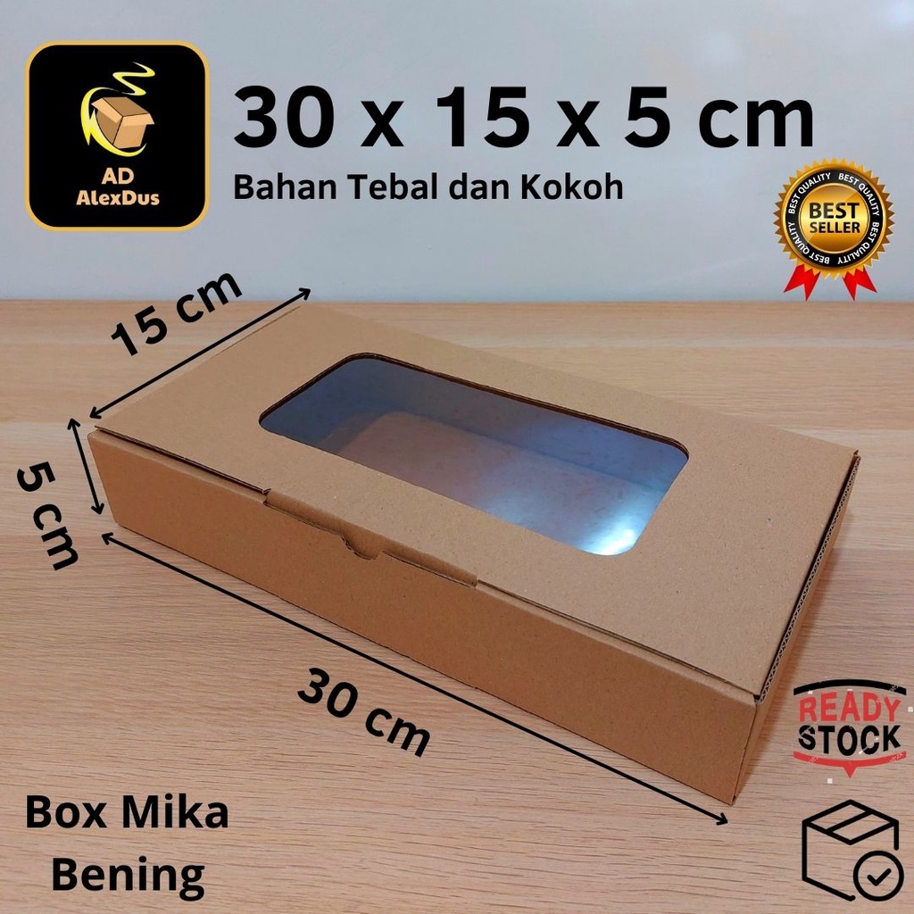 

Kardus Mika 30 x 15 x 5 cm Model Diecut | Kotak Box Dus Hampers Kue Snack Parcel
