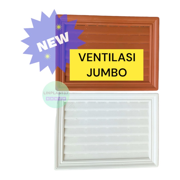 JALUSI PVC PLASTIK JUMBO VENTILASI UDARA PINTU KAMAR MANDI TOILET KISI-KISI UDARA