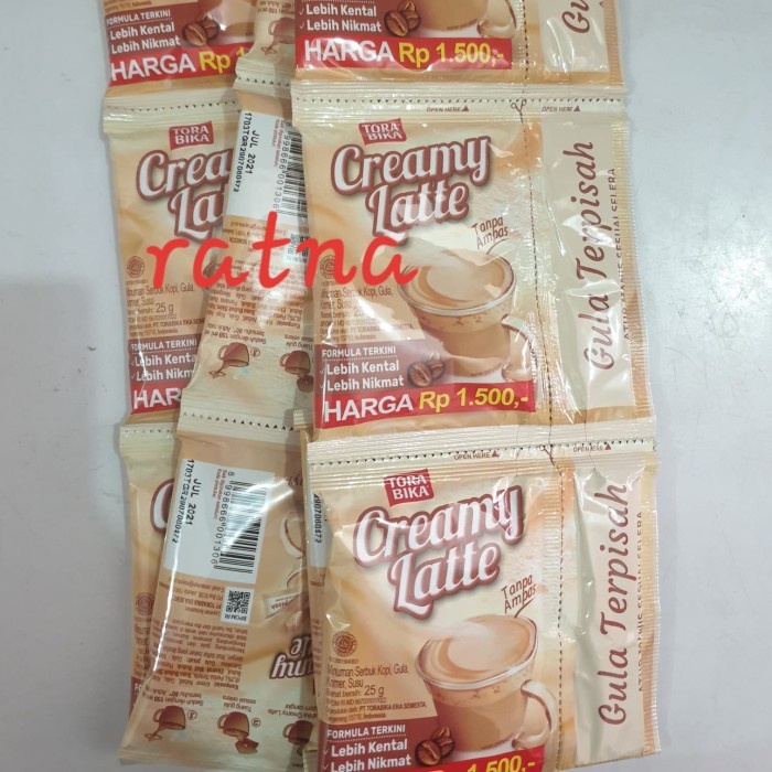 

(Good) TORABIKA KOPI CREAMY LATTE GULA TERPISAH 25gr 1 Renteng Isi 10 Sachet