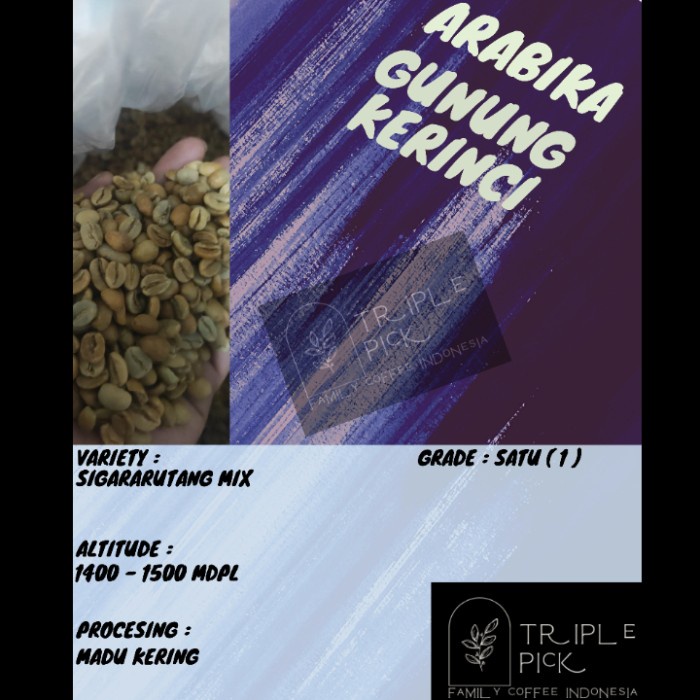 

PREMIUM green bean / Biji kopi arabika kerinci - Madu kering TERMURAH