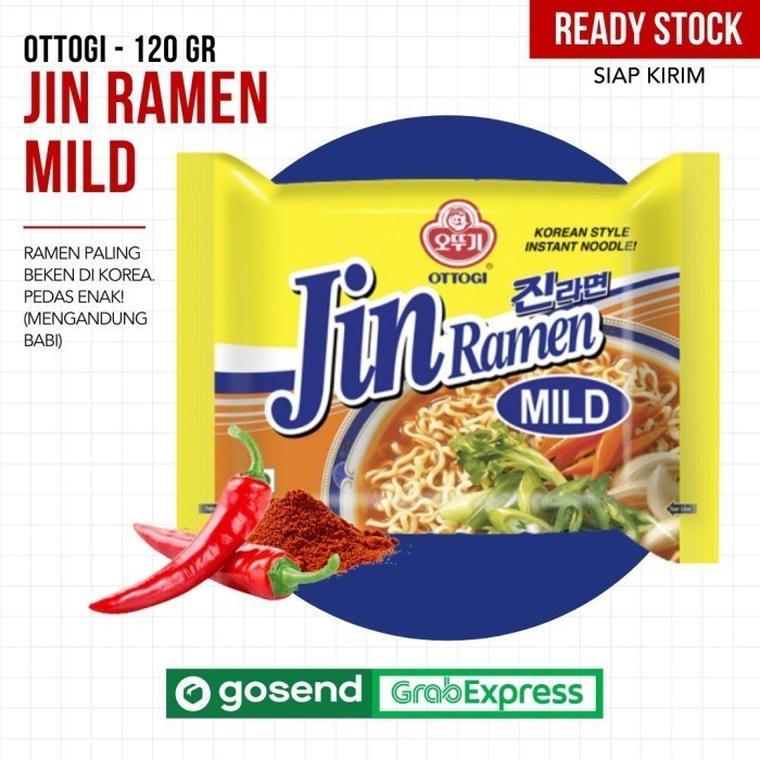 

(Good) Ottogi Jin Ramen Mild / Jin Ramen Spichy 120 gr