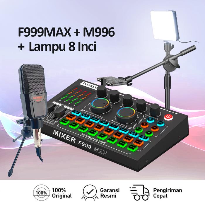 Bonkyo upgraded metal material F999MAX Sound Card Bluetooth Live SoundCard F999MAX Soundcard Audio