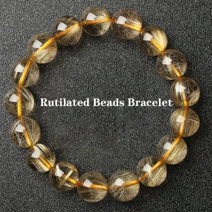 Rutilated Quartz Crystal Gelang Natural