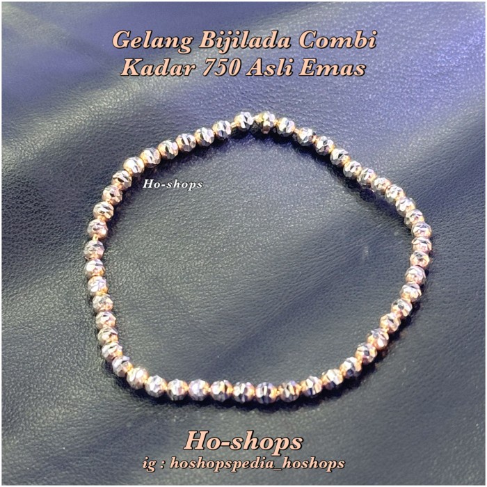 Gelang bijilada Rosegold Kadar 75% Asli emas