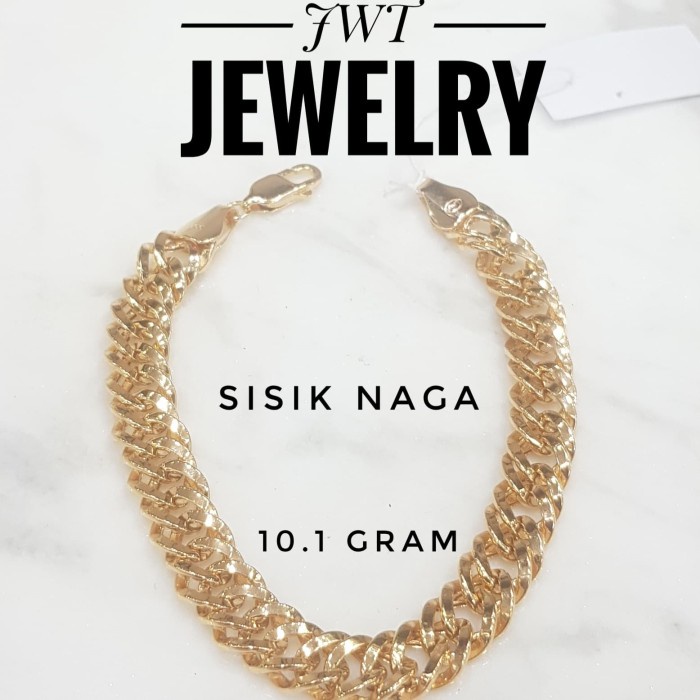 GELANG TANGAN EMAS MONT BLANC MDL SISIK NAGA - 10 GRAM - 70%