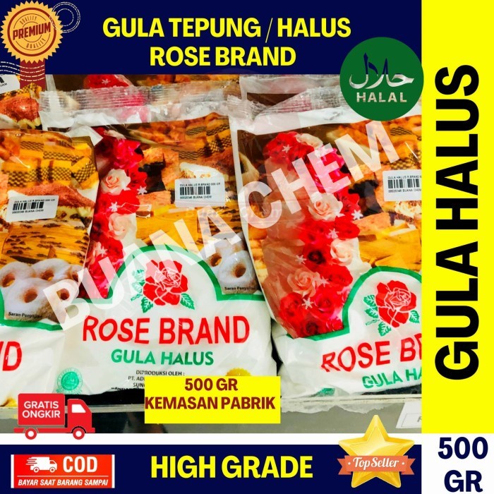 

(Best) Gula Halus Rose Brand 500 gram / Gula Tepung / Gula Donat