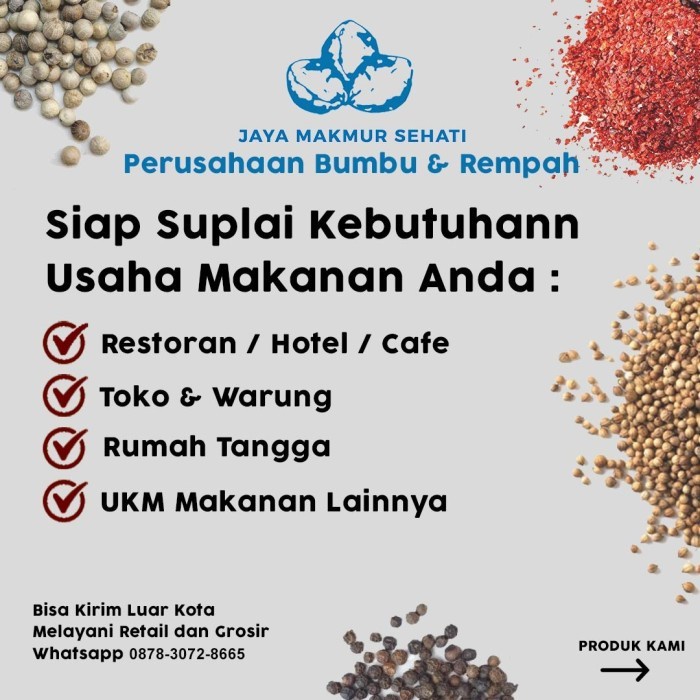 

(Best) Merica Lada Putih Bubuk 1kg / 500gr / 250gr Murni White Pepper Powder