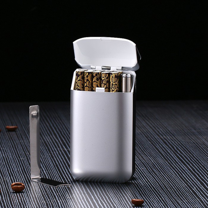 ReadyGanSiapkemas- KOTAK ROKOK DENGAN KOREK/MANCIS,MUAT ROKOK KRETEK,MILD&SLIM HD606 -Good