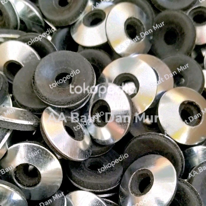 terbaru  roof seal qty 500 pcs / ring bonded / ring roofing / washer epdm # 12 x 22 ready