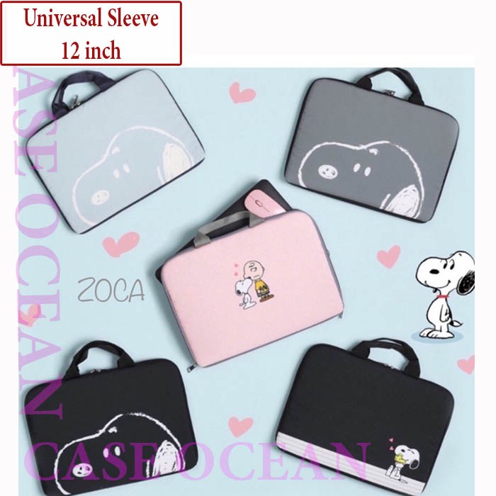 Jt Top Samsung Tab S7 Fe 12.4 Sleeve Case Pouch Cover Bag Jinjing Snoopy Cute