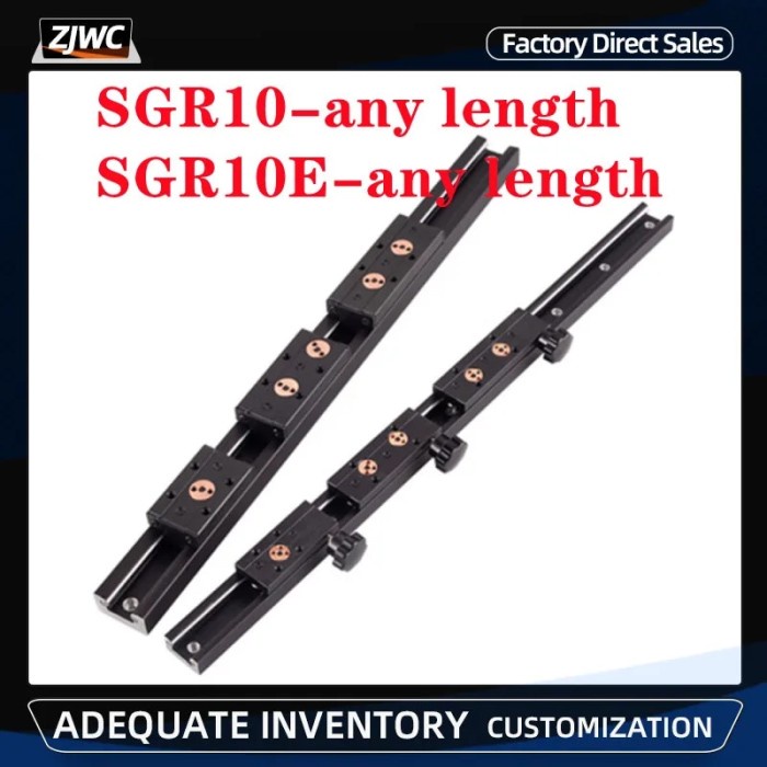 Black built-in dual-axis linear guide 28mm SGR10/SGR10E slide rail
