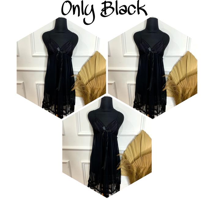 Lindagalz Lily Pakaian Tidur Wanita 6620 Dress Lingerie Big Size Jumbo Baju Dinas Malam Istri