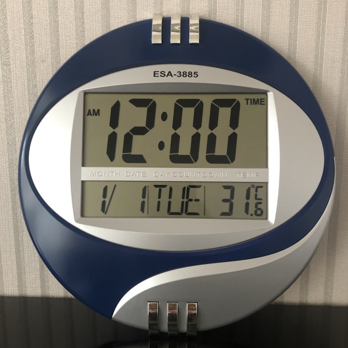 (Good) LED ESA 3885 / Jam Meja Digital / Jam Dinding Digital 3885
