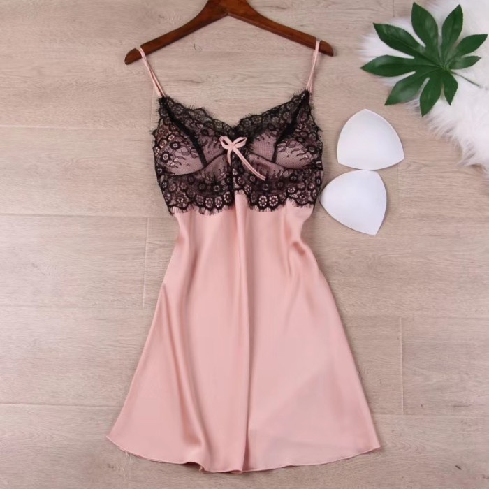 Daster Dress Lingerie Silk Satin 838 High Quality Cantik Brukat Polos High Quality