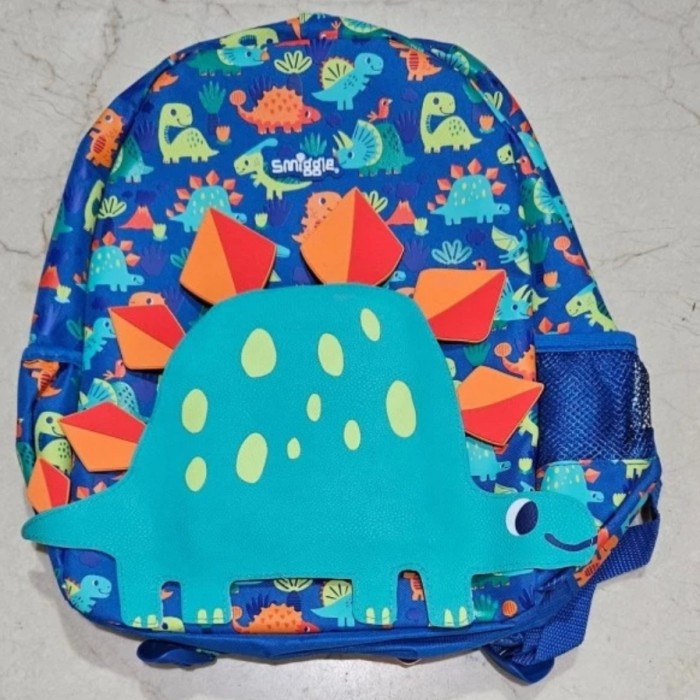 Tas Smiggle Junior Backpack Dino Stegosaurus/ Tas Ransel Anak Tk/ Kado -Gratisongkir
