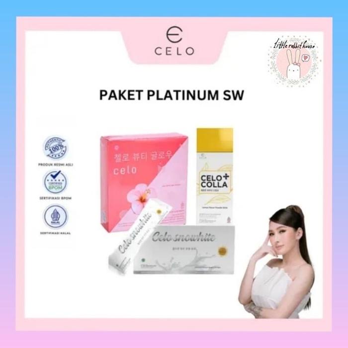 Barang Terlaris Ready Stock Paket Platinum Sw Drink Collagen Kolagen Strawberry Celo.Beaute