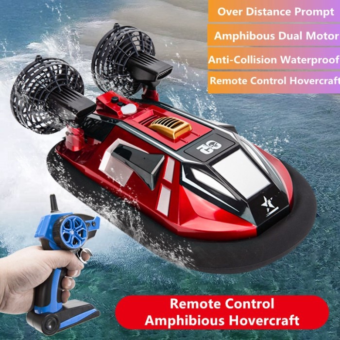 Amphibous Remote Control Hovercraft Dual Motor Over Distance Prompt