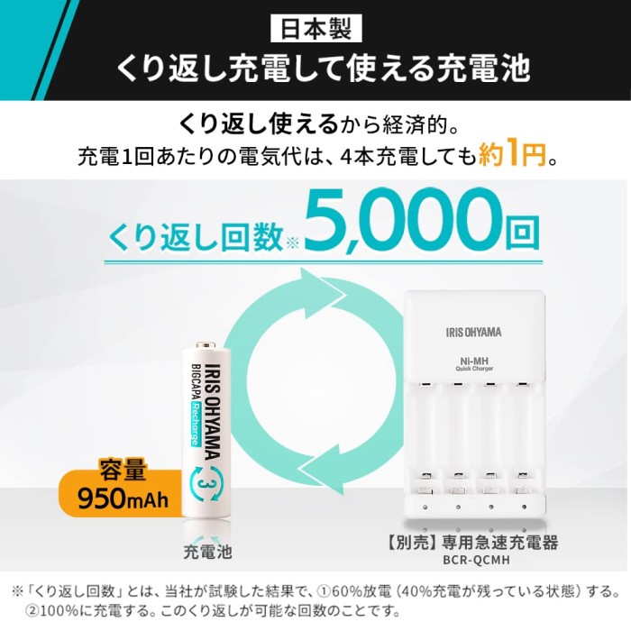 IRIS OHYAMA BATTERY 950MAH NI-MH / BATERAI MINI 4WD IRIS OHYAMA JAPAN
