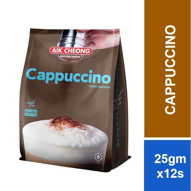 

Aik Cheong 3 In 1 Cappuccino Italian Supremo With Choco Granule 12 X 25 Gram