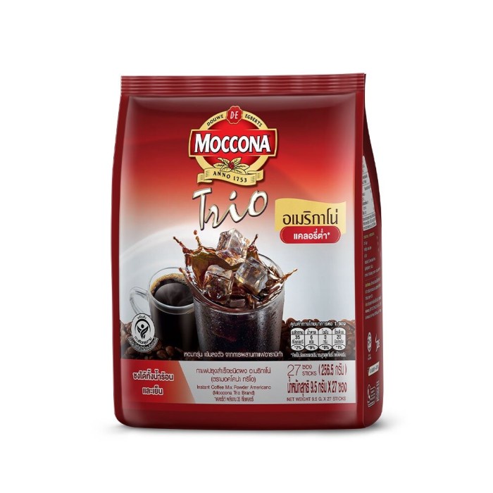 

Kopi Moccona Trio Americano Low Calorie 27 X 9,5 Gram