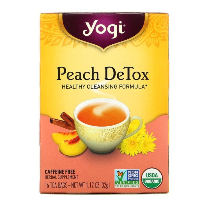 

Yogi Tea Peach Detox Healthy Cleansing Formula 16 X 2 Gram