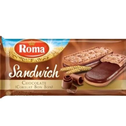 

Paket 4pcs Roma sandwichi coklat @157g biskuit dengan krim coklat Cemilan Camilan Food sus