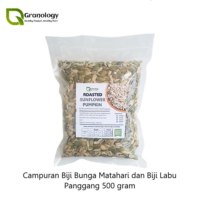 

Roasted Mix Sunflower Seed dan Pumpkin Seed (500 gram) by Granology