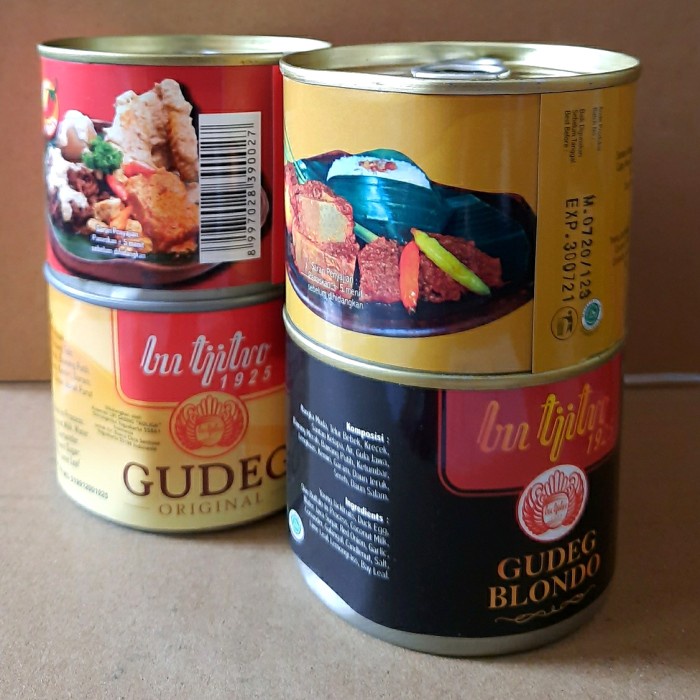 

Gudeg Kaleng Bu Tjitro All Varian (Kaleng Penyok Sedikit)