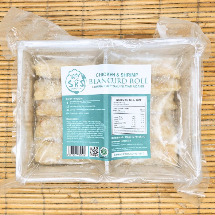 

Dimsum Lumpia Udang Kulit Tahu SKS Frozen - isi 12pcs