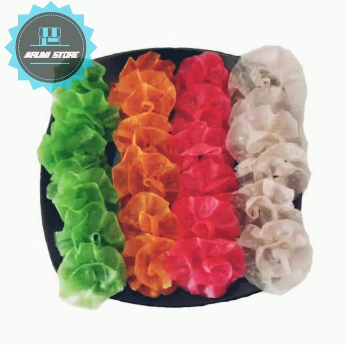 

kerupuk dapros mentah isi 50 40 & 30pcs/ Keripik parered tidak Pedas atau Manis harga perbungkus