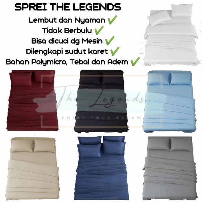 SPREI SAJA POLOS UKURAN 160X200X25