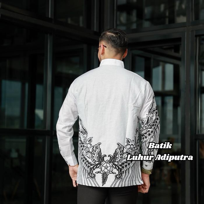 Product Laris Batik Koko Bahan Dobby Putih Krah Shanghae Anak Muda Luhur Adiputra