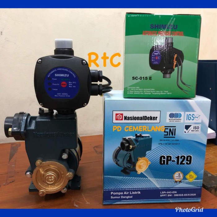 Terlaris Pompa Pendorong Toren Air Otomatis Booster Shimizu Booster Pump
