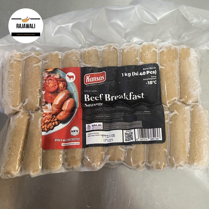 

Beef Breakfast Sausage Smoked 1Kg / Sosis Sapi Premium