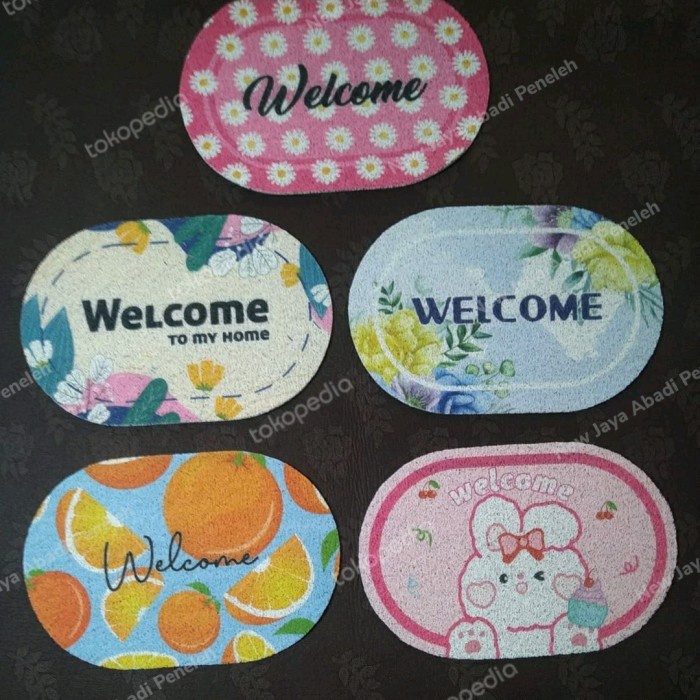 Murah Keset Oval Mie Bihun Rumah Kamar Mandi Anti Slip Lucu Bagus