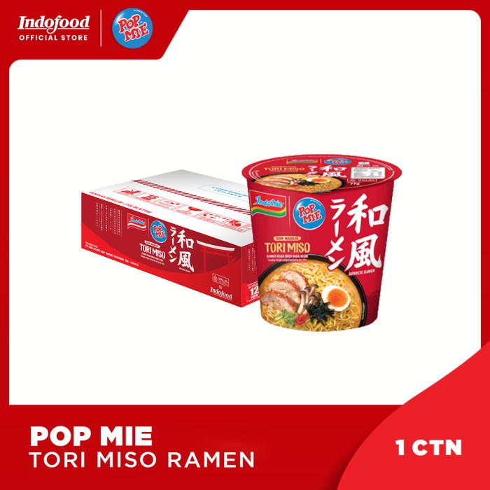 

Wdo - 1 Ctn - Pop Mie Tori Miso Ramen 77Gr