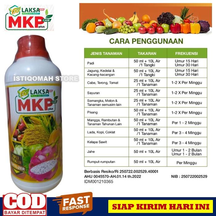 MKP LAKSA GROW Cair Plus Pupuk Cair Pembesar Umbi Singkong - Pupuk Pelebat Buah Singkong - Pupuk