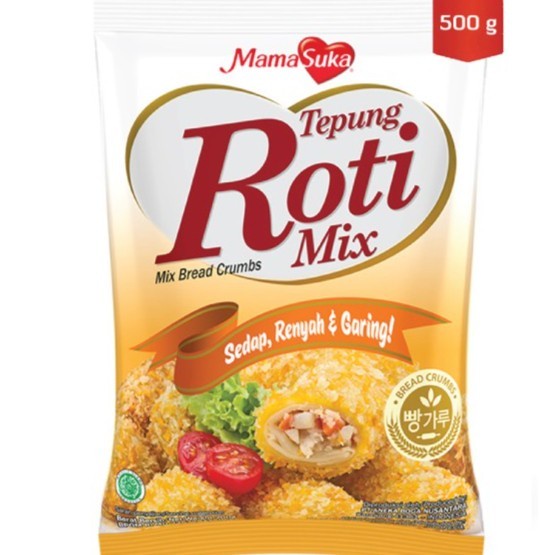 

(BestSeller) MamaSuka Tepung Roti 500 gram Mix Bread Crumbs Halal