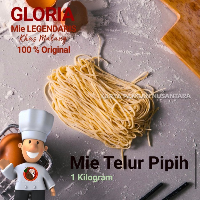 (BestSeller) MIE MENTAH MIE PANGSIT GLORIA MALANG MI PANGSIT MIE TELUR PIPIH 1KG